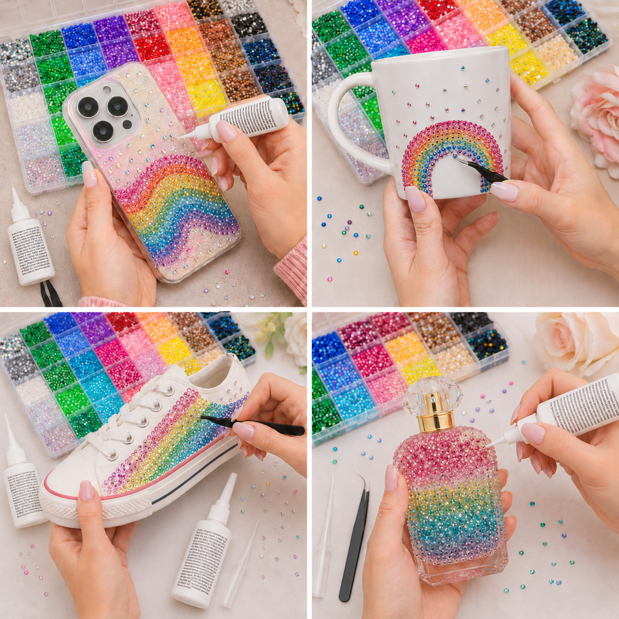 Aventry Bedazzle Kit met 32.000 Strass Steentjes, Tools, Lijm & Opbergbox