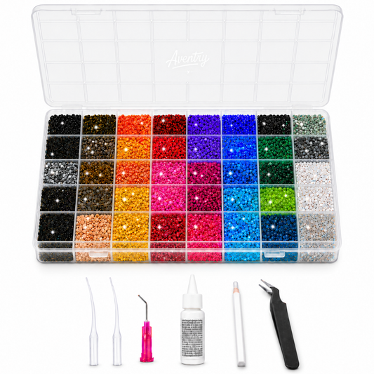 Aventry Bedazzle Kit met 32.000 Strass Steentjes, Tools, Lijm & Opbergbox